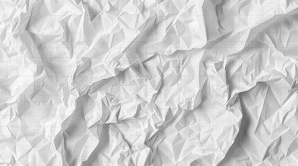 Obraz premium a detailed artistic depiction of crumpled white paper with faint grid lines