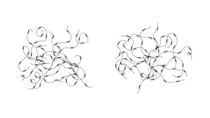 Messed Up Stack of Barbed Wire Design Element. Industrial graphic design elements and resources vector art