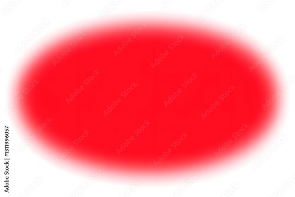 Poster Shiny red glass sphere button with glossy reflection isolated on white background