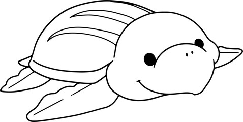 turtle doodle hand drawn