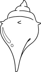 shell doodle hand drawn
