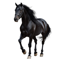 Fototapeta premium Black Horse in Majestic Pose