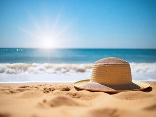 hat on the beach