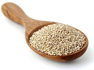 Sesame Seeds in Wooden Spoon (2)