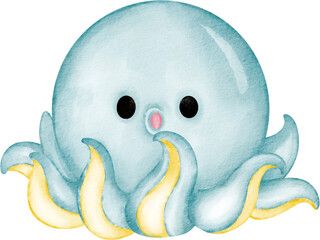 watercolor octopus