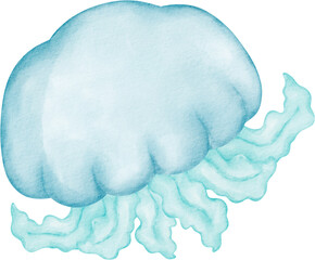 watercolor jellyfish