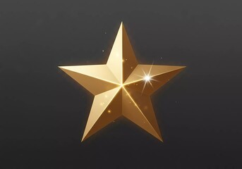Obraz premium Glimmering Gold Star: A Symbol of Excellence and Achievement