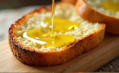 ciabatta garlic bread with olive oil