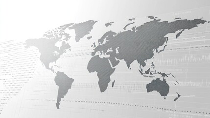Abstract world map overlaying data background. Possible stock photo