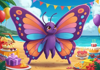 Adorable Butterfly's Beach Birthday Bash!