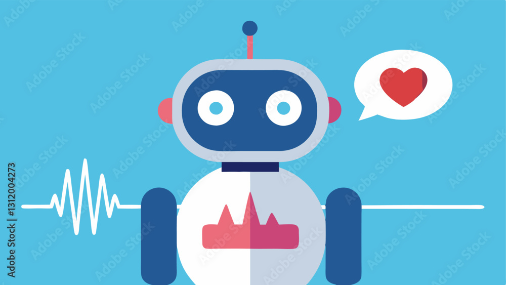 Aufkleber voiceactivated diagnostic robot a robot responding to a doctors voice command with visible sound wav