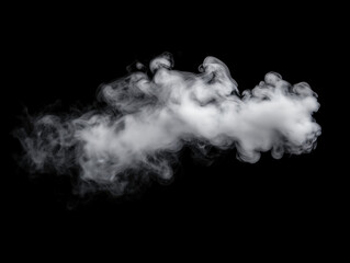 Naklejka premium Isolated white steam on black