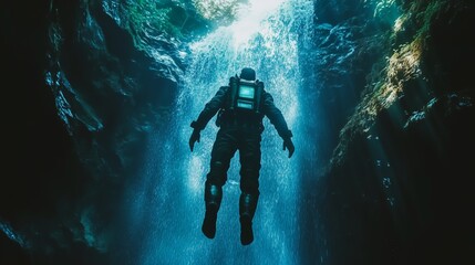 Lonely exploration beneath the abyss