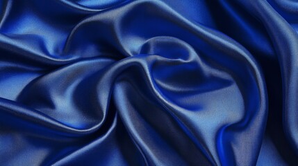 Obraz premium Smooth Blue Fabric with Deep Hue and Relaxed Finish