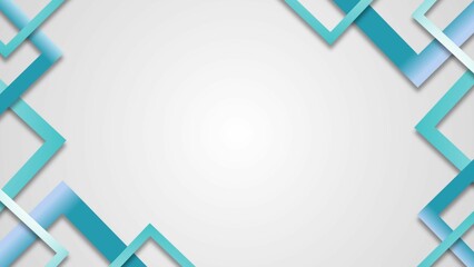 ブルーと水色のスクエアのフレーム	