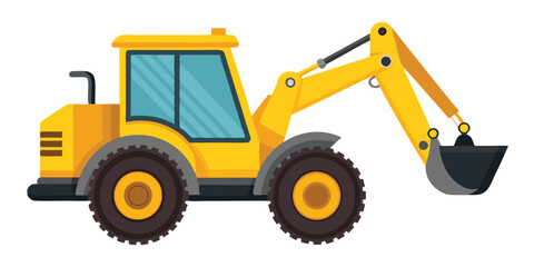 Powerful Yellow Excavator Digger Machine for Construction Work and Heavy Lifting