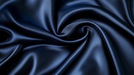 Fototapeta premium Soft Blue Satin Fabric with Rich Indigo Finish