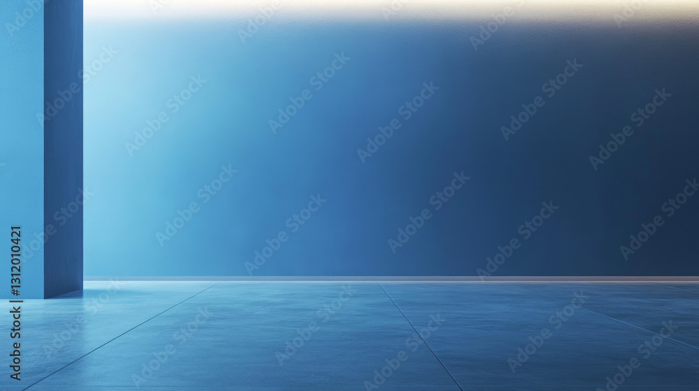 Poster a versatile minimalistic blue background designed for presentations, featuring a softly illuminated 