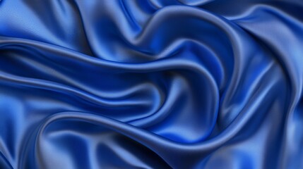 Fototapeta premium Elegant Blue Fabric with Soft Satin Texture