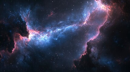 Cosmic Nebula Celestial Dance of Light and Dark
