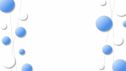 ブルーの水玉のシンプルなフレーム背景