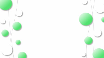 グリーンの水玉のシンプルなフレーム背景
