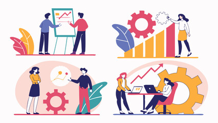 Fototapeta premium Teamwork Icons Set