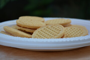 Close up of nice chookies on a plate
