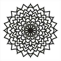 Mystical Mandala: Intricate black and white mandala, perfect for meditation and mindfulness. 