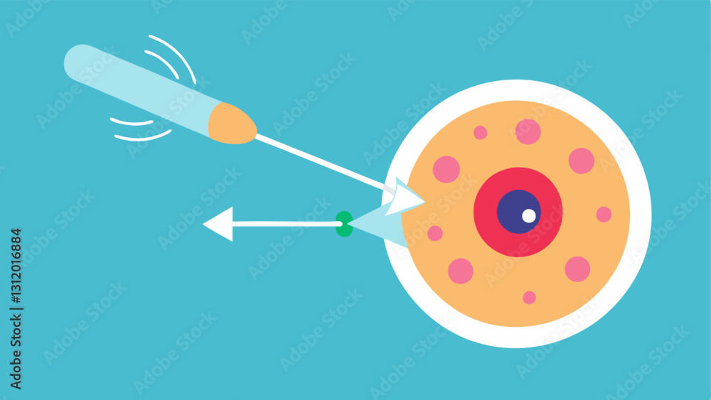 Poster targeted delivery an illustration of a nanoparticle being directed towards a wrinkle in the skin aro