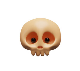 3d render set of human scull for Halloween. Vector illustration about skeleton. Head for biology, chemistry, anatomy. Reaper collection mascot. Toxic sign, alert dangerous warning. P