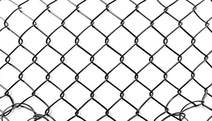 Fototapeta premium seamless black and white diamond-shaped chain-link fence pattern