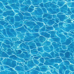 Obraz premium Seamless Tranquil pool surrounded by lush greenery reflecting clear blue sky in a serene outdoor setting for relaxation