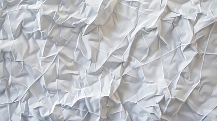 Obraz premium a crumpled white paper with a faint grid overlay, depicted with hyper-realistic detail. The texture should show intricate folds and creases