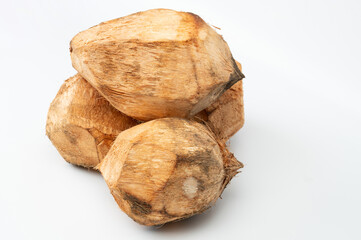 Pile of group cut coconuts