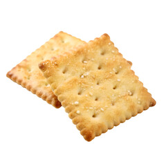 Crispy cracker isolated on transparent background