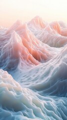 Flowing pastel gradients forming soft waves. Vertical