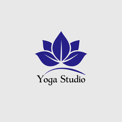 Yoga logo spa logo lotus icon flower logo