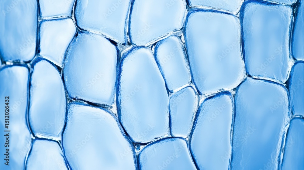 Poster abstract background of blue, irregular stone shapes. close up texture of rounded forms with dark cre