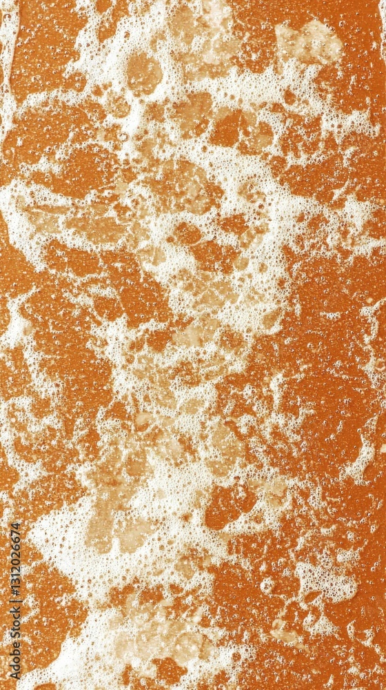 Poster abstract image with brown and white splatter paint texture. grunge background with mottled effect.