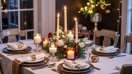 holiday table decor inspiration, soft lighting for hosting