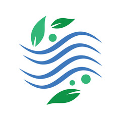 full editable nature and globe logo design on white background 