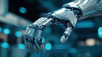 Advanced robotic arm reaching out