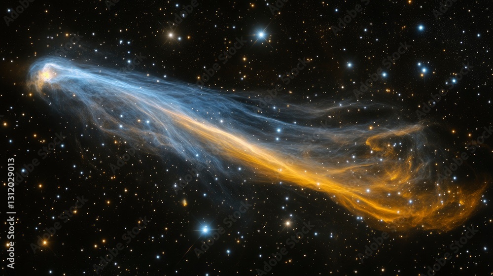Wall mural celestial stream a cosmic nebula in deep space