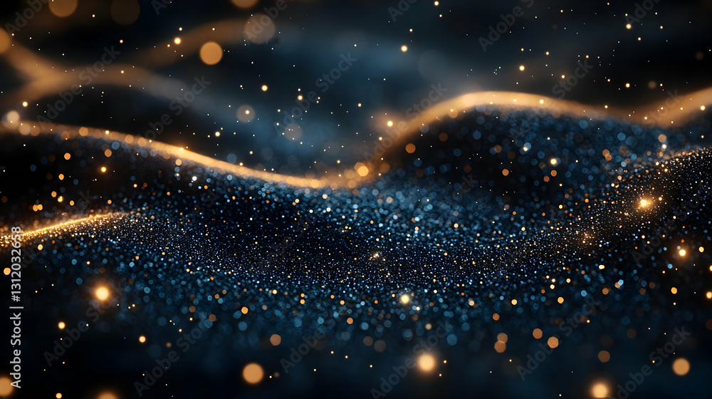 Aufkleber Abstract Glowing Particle Texture Background