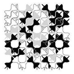 Creative vector art - Thumbtack Series II - Pattern 05. A unique, original, and completely random and unparalleled pattern design inspired by thumbtacks.