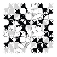 Creative vector art - Thumbtack Series II - Pattern 06. A unique, original, and completely random and unparalleled pattern design inspired by thumbtacks.