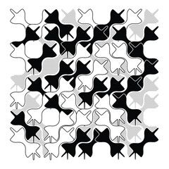 Creative vector art - Thumbtack Series II - Pattern 12. A unique, original, and completely random and unparalleled pattern design inspired by thumbtacks.