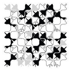 Creative vector art - Thumbtack Series II - Pattern 18. A unique, original, and completely random and unparalleled pattern design inspired by thumbtacks.