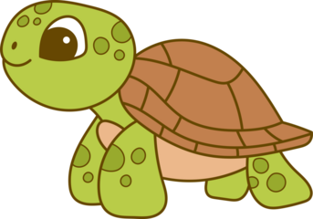 Cute turtle vector design illustration
